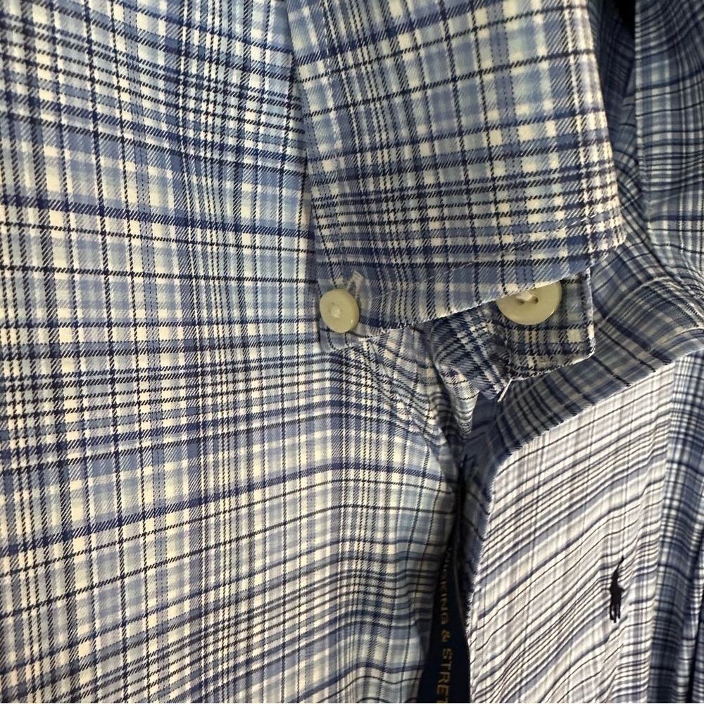 NWT Ralph Lauren XXL Performance Check Preppy Button Down Dress Shirt Stretch - Picture 9 of 14